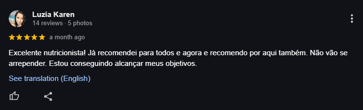 Feedback de cliente no Google 3
